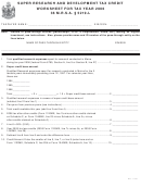 Form Super Research And Development Tax Credit Worksheet For Tax Year 2006