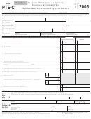 Fillable Form Pte-C - Nonresident Composite Payment Return - 2005 Printable pdf
