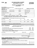 Form Pt - Property Tax Deferral Loan Application - 2006