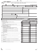 Fillable Form Ct-186-E - Telecommunications Tax Return And Utility Services Tax Return Form Printable pdf