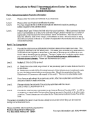 Instructions For Form Rtet Retail Telecommunications Excise Tax Return - Montana Department Of Revenue
