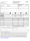 Form Csf-4 - Employer Worksheet - City Of Charleston