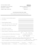 Business Registration Form - Department Of Taxation - City Of Lorain, Ohio