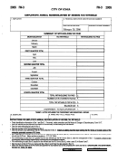 Form Iw-3 - Employer's Annual Reconciliation Of Income Tax Withheld - City Of Ionia