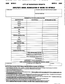Form Mhw-3 - Employer's Annual Reconciliation Of Income Tax Withheld - City Of Muskegon Heights