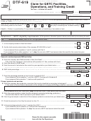 Fillable Form Dtf-619 - Claim For Qetc Facilities, Operations, And Training Credit Printable pdf