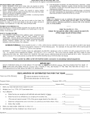 Declaration Of Estimated Tax Form - City Of Xenia