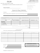 Form Dllr/oui 21 - Request For Wage Adjustment