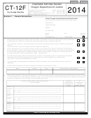 Fillable Form Ct-12f - Tax Return For Foreign Charities - 2014 Printable pdf
