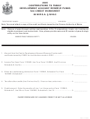 Contributions To Family Development Account Reserve Funds Tax Credit Worksheet - 2005