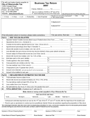 Business Tax Return Form - City Of Sharonville - 2007