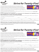 Strive For Twenty-five Family Campaign Form - Girl Scouts Of The Missouri Heartland - 2015-2016