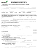 Event Registration Form - Girl Scouts Of The Missouri Heartland