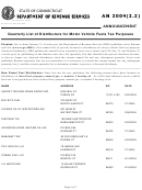Form An 2004(2.2) - Quarterly List Of Distributors For Motor Vehicle Fuels Tax Purposes Form