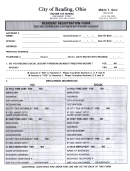 Resident Registartion Form - City Of Readig Printable pdf