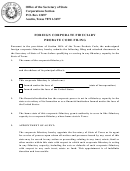 Form 908 - Foreign Corporate Fiduciary Probate Code Filing