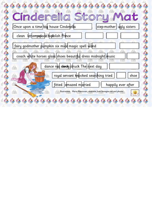 Cinderella Story Mat Template Printable pdf