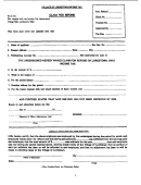 Form R-1 - Claim For Refund - Village Of Lordstown