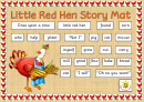 Little Red Hen Story Mat Template