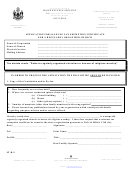 Application For Sale/use Tax Exemption Certificate For A Regularly Organized Church