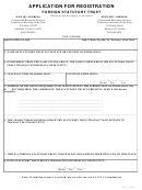Application For Registration Foreign Statutory Trust - 2009 - Office Of The Secretary Of The State Of Connecticut