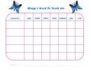 Things I Need To Work On Behaviour Chart - Blue Butterfly