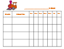 Chore Chart - Things I Need To - Orange Locomotive