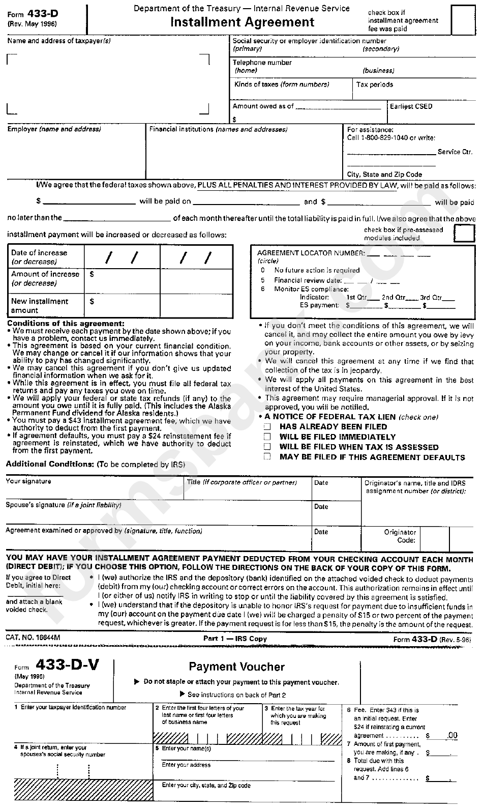 Form 433-D - Installment Agreement