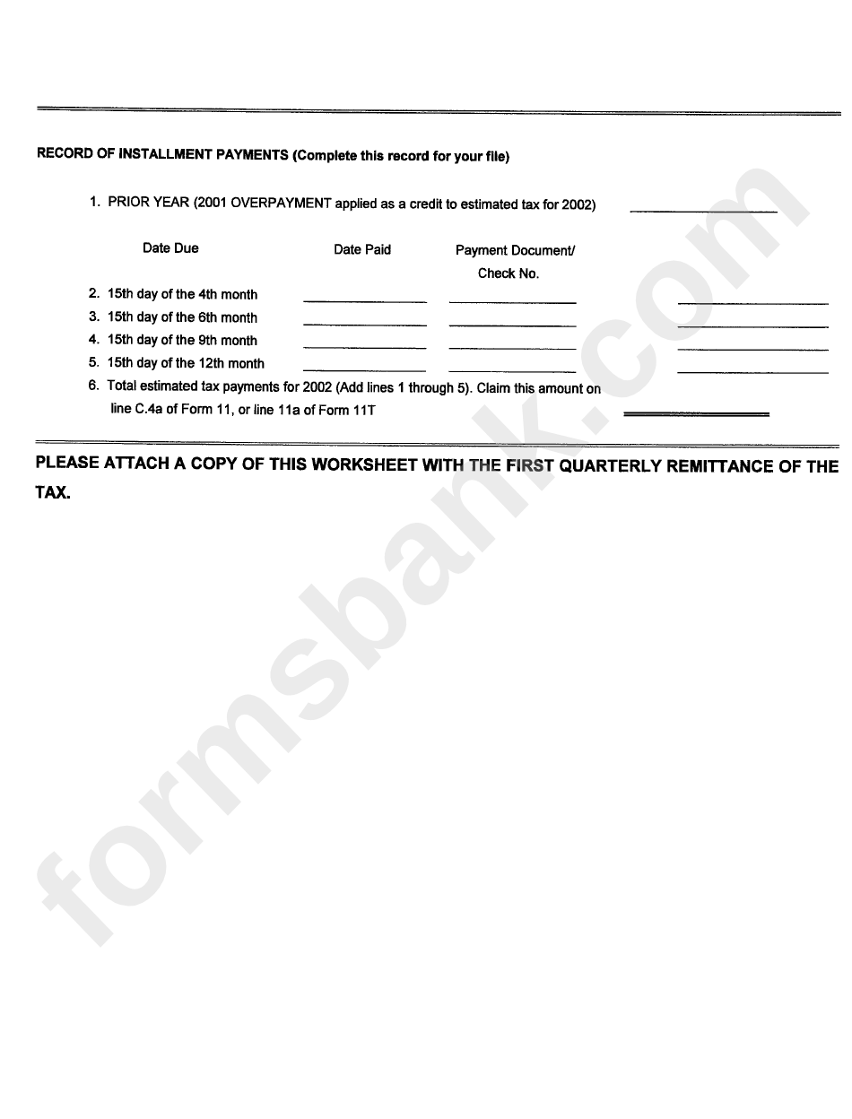 Form 29e - Declaration Of Estimated Franchise Tax For Telephone, Electric And Gas Companies For 2002