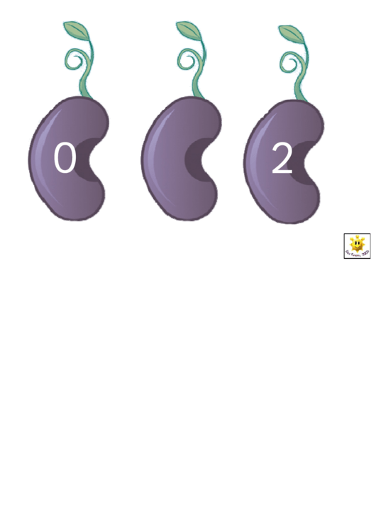 Counting Game Template - Beans Printable pdf