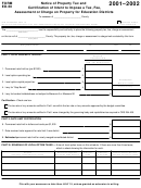 Form Ed-50 - Notice Of Property Tax And Certification Of Intent To Impose A Tax, Fee, Assessment Or Charge On Property For Education Districts Form (2001-2002)