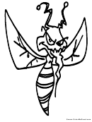 Coloring Template - Wasp