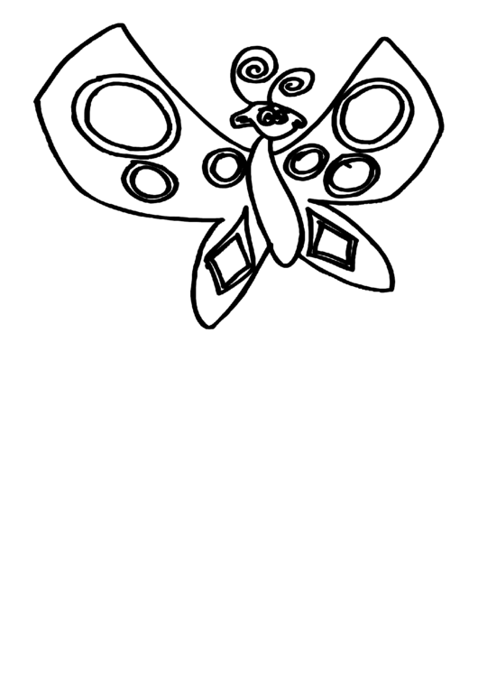 Coloring Template - Butterfly Printable pdf