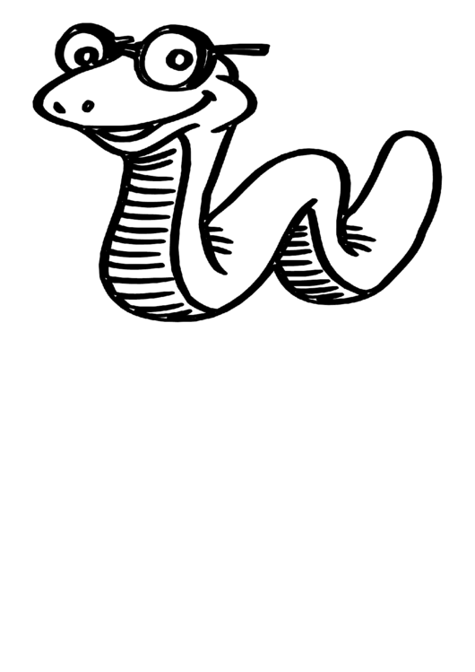 Coloring Sheet - Cute Snake Printable pdf
