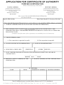 Application For Certificate Of Authority Foreign Corporation - Connecticut Secretary Of The State - 2010
