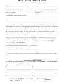 Pre-planned Absence Form