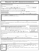 Fillable Request For Cpt-Semester Internship Form Printable pdf