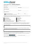 Patient Referral Form - Dentist To Physician - Blue Cross Blue Shield Of Michigan