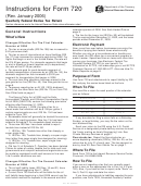 Instructions For Form 720 - Quarterly Federal Excise Tax Return - 2006 Printable pdf