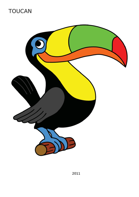 Coloring Template - Toucan