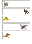 Behavior Template - Dinosaurs