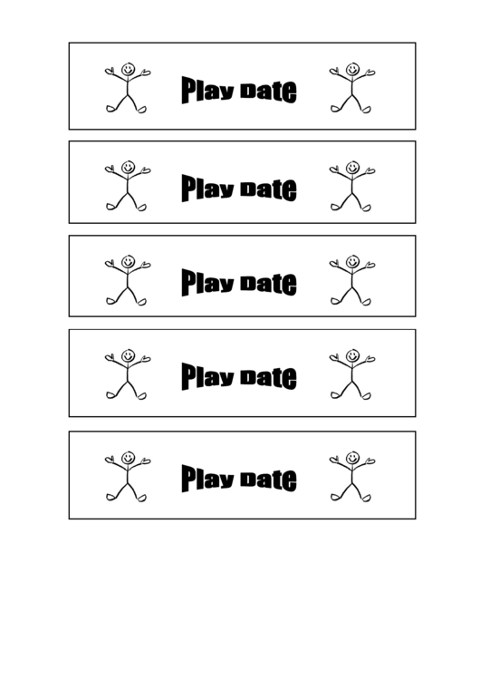 Behavior Template - Play Date Printable pdf