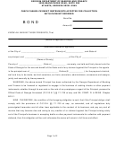 Cc Bond Form - Georgia Department Of Banking And Finance