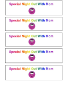 Behavior Template - Special Night Out With Mom