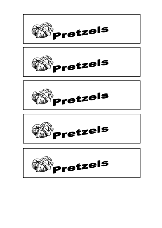 Behavior Template - Pretzels Printable pdf