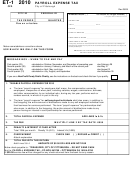 Form Et-1 - Payroll Expense Tax - City Of Pittsburgh - 2010