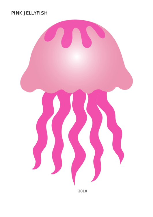Pink Jellyfish Template Printable pdf