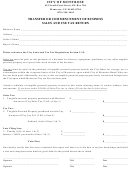 Transfer Or Commencement Of Business Sales And Use Tax Return Form - City Of Montrose