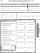 Form Nc-478 - Summary Of Tax Credits Limited To 50% Of Tax November 2006