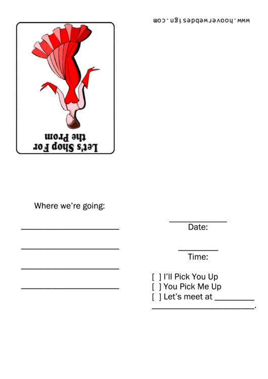Invitation Template - Shopping Printable pdf